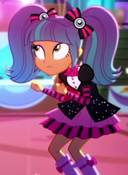 Size: 321x442 | Tagged: safe, derpibooru import, screencap, pixel pizazz, a photo booth story, eqg summertime shorts, equestria girls, cropped, solo