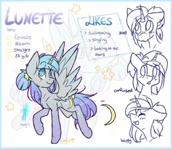 Size: 1600x1385 | Tagged: safe, artist:cookietasticx3, derpibooru import, oc, oc only, alicorn, pony, alicorn oc, bust, female, horn, looking back, mare, raised hoof, raised leg, reference sheet, wings