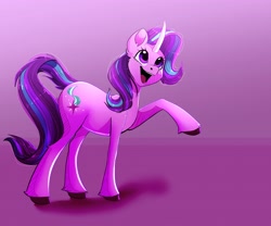 Size: 4096x3413 | Tagged: safe, artist:unfinishedheckery, derpibooru import, starlight glimmer, pony, unicorn, curved horn, horn, solo