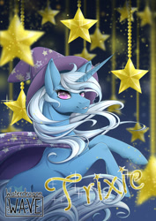 Size: 595x842 | Tagged: safe, artist:waterdragonwave, derpibooru import, trixie, pony, unicorn, solo