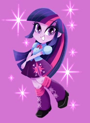 Size: 1500x2048 | Tagged: safe, artist:binco_293, derpibooru import, twilight sparkle, twilight sparkle (alicorn), alicorn, equestria girls, cute, grin, looking at you, smiling, solo, sparkles, twiabetes