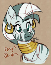 Size: 1280x1618 | Tagged: safe, artist:pledus, derpibooru import, zecora, zebra, bust, colored pupils, cute, februpony, female, solo, zecorable