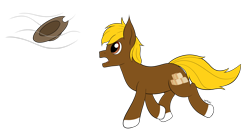 Size: 4500x2496 | Tagged: safe, artist:wapamario63, oc, oc only, oc:acres, earth pony, pony, clothes, commission, hat, male, open mouth, running, simple background, solo, stallion, transparent background, wind