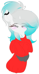 Size: 1591x3000 | Tagged: safe, artist:mediasmile666, derpibooru import, oc, oc only, pony, unicorn, bust, clothes, female, mare, simple background, solo, sweater, transparent background