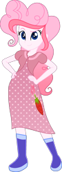 Size: 924x2568 | Tagged: safe, artist:guruyunus17, derpibooru import, oc, oc only, oc:strawberries, equestria girls, base used, clothes, equestria girls-ified, female, food, pink body, pink hair, shoes, simple background, smiling, solo, strawberry, transparent background, vector