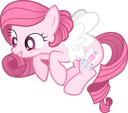 Size: 1335x1177 | Tagged: safe, artist:guruyunus17, derpibooru import, oc, oc only, oc:annisa trihapsari, earth pony, pony, base used, earth pony oc, female, grin, happy, mare, not rarity, pink body, pink hair, simple background, smiling, solo, transparent background, vector