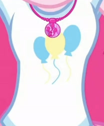 Size: 1920x2312 | Tagged: safe, derpibooru import, screencap, pinkie pie, better together, do it for the ponygram!, equestria girls, holidays unwrapped, boobshot, breasts, clothes, cropped, cutie mark, cutie mark on clothes, female, geode of sugar bombs, jewelry, magical geodes, necklace, o come all ye squashful, pictures of chests, solo, tanktop