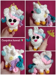 Size: 1024x1365 | Tagged: safe, artist:casquitos kawaii, derpibooru import, princess celestia, alicorn, pony, amigurumi, crochet, plushie