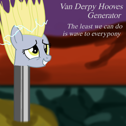 Size: 1000x1000 | Tagged: safe, artist:manerg, derpibooru exclusive, derpibooru import, derpy hooves, album cover, parody, progressive rock, van der graaf generator