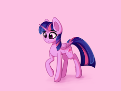 Size: 4800x3600 | Tagged: safe, artist:stravyvox, derpibooru import, twilight sparkle, twilight sparkle (alicorn), alicorn, pony, female, mare, raised hoof, raised leg, simple background, solo