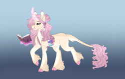 Size: 1280x815 | Tagged: safe, artist:akumajdragon, derpibooru import, oc, pony, unicorn, cloven hooves, magic, magical lesbian spawn, offspring, parent:fluttershy, parent:twilight sparkle, parents:twishy, solo