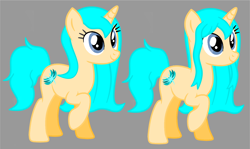 Size: 1400x835 | Tagged: safe, artist:isrrael120, derpibooru import, oc, oc only, oc:agua, pony, unicorn, base used, female, gray background, horn, mare, reference sheet, simple background, solo, unicorn oc