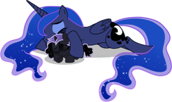 Size: 1280x758 | Tagged: safe, artist:star-gaze-pony, derpibooru import, princess luna, oc, oc:twilight craze, pony, female, filly, simple background, transparent background