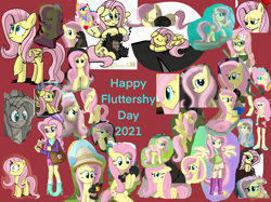 Size: 2732x2048 | Tagged: safe, artist:lordshrekzilla20, derpibooru import, fluttershy, human, kaiju, pegasus, pony, equestria girls, collage, covering eyes, crying, godzilla, godzilla (series), humanized, sleeping, tears of fear, winged humanization, wings