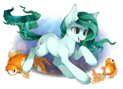 Size: 1000x723 | Tagged: safe, artist:mr-tiaa, derpibooru import, oc, oc only, oc:limpet, earth pony, fish, pony, bubble, commission, coral, crepuscular rays, female, flowing mane, flowing tail, mare, ocean, open mouth, open smile, purple eyes, seaweed, simple background, smiling, solo, sunlight, swimming, transparent background, underwater, water