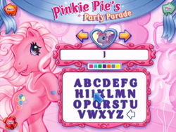 Size: 1438x1080 | Tagged: safe, derpibooru import, pinkie pie (g3), starsong, earth pony, pegasus, pony, g3, arrow, game, letter, pinkie pie's party parade, your name