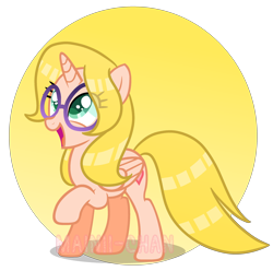 Size: 2870x2851 | Tagged: safe, artist:mainii-chan, derpibooru import, oc, alicorn, pony, female, glasses, mare, solo