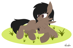 Size: 9036x6016 | Tagged: safe, artist:samsailz, derpibooru import, oc, pegasus, pony, biting, gift art, grass, grooming, lying down, oc pegasus, pegasus oc, preening, solo