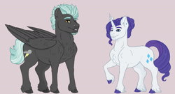 Size: 1600x865 | Tagged: safe, artist:ganashiashaka, derpibooru import, rarity, thunderlane, female, male, rarilane, shipping, straight