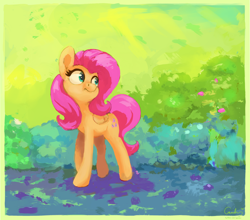 Size: 3062x2700 | Tagged: safe, artist:aemantaslim, derpibooru import, fluttershy, pegasus, pony, bush, female, high res, mare, outdoors, solo