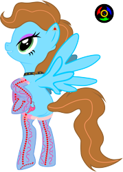 Size: 1924x2689 | Tagged: safe, artist:kyoshyu, derpibooru import, oc, oc:fallen, pegasus, pony, bipedal, clothes, female, mare, simple background, socks, solo, transparent background