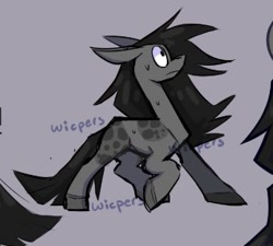 Size: 345x311 | Tagged: safe, artist:wicpers, oc, earth pony, scared, solo