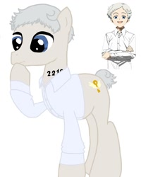 Size: 1080x1350 | Tagged: safe, artist:ponyrefaa, derpibooru import, earth pony, human, pony, bust, clothes, crossover, duo, male, ponified, raised hoof, raised leg, simple background, stallion, white background