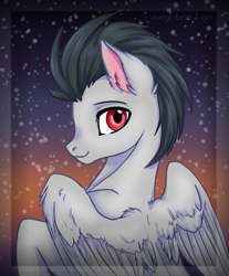 Size: 2065x2493 | Tagged: safe, artist:megabait, derpibooru import, oc, oc only, pegasus, pony, bust, high res, male, portrait, solo, stallion