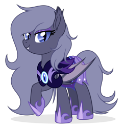 Size: 3684x3822 | Tagged: safe, artist:rioshi, artist:starshade, derpibooru import, oc, oc only, oc:selenite, bat pony, pony, armor, base used, bat pony oc, commission, eyeshadow, female, guardsmare, lidded eyes, looking at you, makeup, mare, night guard, night guard armor, raised hoof, raised leg, royal guard, simple background, solo, transparent background, vector