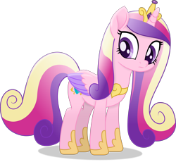 Size: 9666x8884 | Tagged: safe, artist:thatusualguy06, derpibooru import, princess cadance, alicorn, pony, .svg available, absurd resolution, female, hoof shoes, jewelry, looking at you, mare, movie accurate, regalia, simple background, solo, transparent background, vector