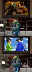 Size: 1920x4320 | Tagged: safe, derpibooru import, rainbow dash, equestria girls, dragon ball, dragon ball evolution, dragon ball super: broly, goku, meme, piccolo (dbz), vegeta