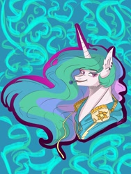 Size: 960x1280 | Tagged: safe, artist:kaifeather, derpibooru import, princess celestia, alicorn, pony, cute, solo, sticker