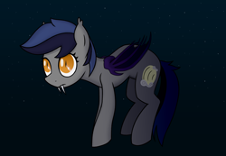 Size: 3000x2080 | Tagged: safe, artist:superderpybot, ponybooru exclusive, oc, oc only, oc:echo, bat pony, pony, bat wings, creepy, fangs, featured image, female, mare, night, night sky, shrunken pupils, sky, solo, wings