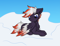 Size: 2873x2205 | Tagged: safe, artist:askavrobishop, derpibooru import, oc, oc only, oc:bishop, pegasus, pony, april fools, april fools 2021, chest fluff, cloud, day, ear fluff, ears, female, grooming, mare, multicolored hair, multicolored mane, multicolored tail, preening, sky, wings