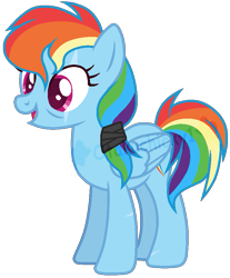 Size: 713x860 | Tagged: safe, artist:otakuchicky1, derpibooru import, rainbow dash, pegasus, pony, base used, eye scar, female, mare, older, older rainbow dash, open mouth, open smile, scar, simple background, smiling, solo, transparent background, watermark