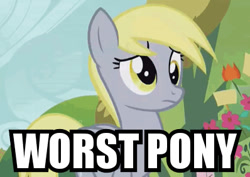 Size: 398x281 | Tagged: safe, derpibooru import, edit, edited screencap, screencap, derpy hooves, caption, cropped, derpygate, downvote bait, episode needed, forced meme, go to sleep storm king, image macro, meme, op is a cuck, op is trying to start shit, op is trying to start shit so badly that it's kinda funny, op is worst op, solo, text, worst pony