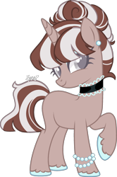 Size: 1630x2460 | Tagged: safe, artist:kurosawakuro, derpibooru import, oc, pony, unicorn, choker, female, mare, simple background, solo, transparent background