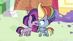 Size: 1920x1080 | Tagged: safe, derpibooru import, screencap, rainbow dash, twilight sparkle, my little pony: pony life, princess probz