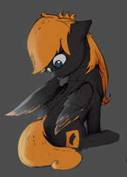 Size: 770x1067 | Tagged: safe, artist:geljado, derpibooru exclusive, derpibooru import, oc, oc only, oc:ph feathers, pegasus, pony, digital art, ears, floppy ears, grooming, preenhub, preening, simple background, solo