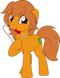 Size: 800x1027 | Tagged: safe, artist:jhayarr23, derpibooru import, oc, oc only, oc:zip circuit, earth pony, pony, male, mouth hold, simple background, soldering iron, solo, stallion, transparent background