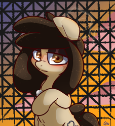 Size: 3000x3304 | Tagged: safe, artist:lou, derpibooru import, oc, oc:louvely, earth pony, pony, earth pony oc, female, jewelry, looking at you, mare, necklace, raised hoof, raised leg, solo