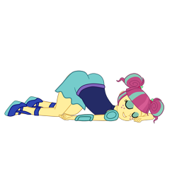 Size: 2952x2952 | Tagged: safe, artist:gmaplay, derpibooru import, sour sweet, equestria girls, alternate hairstyle, ass, butt, face down ass up, solo, sour seat