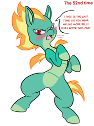 Size: 1536x2048 | Tagged: safe, artist:larrykitty, derpibooru import, tianhuo, dragon, hybrid, longma, them's fightin' herds, commission, community related, cute, dialogue, featureless crotch, female, looking at you, tianhuaww, tsundere