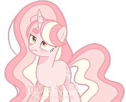 Size: 892x726 | Tagged: safe, artist:mainii-chan, derpibooru import, oc, oc:cherry blossom, pony, unicorn, female, mare, simple background, solo, transparent background