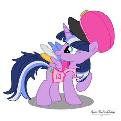 Size: 1607x1615 | Tagged: safe, artist:lynnthenerdkitty, derpibooru import, oc, oc only, oc:paddy sparkle, alicorn, grooming, preening, simple background, solo, transparent background