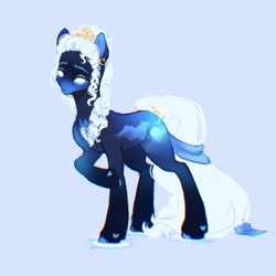 Size: 950x950 | Tagged: safe, artist:drdepper, derpibooru import, oc, oc only, earth pony, pony, ear piercing, earring, frown, glowing eyes, jewelry, piercing, solo, tiara