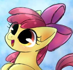 Size: 895x864 | Tagged: safe, artist:namaenonaipony, derpibooru import, apple bloom, adorabloom, big ears, big eyes, cute, ears, female, open mouth, solo