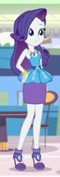 Size: 377x1114 | Tagged: safe, derpibooru import, screencap, rarity, better together, equestria girls, holidays unwrapped, cropped, dashing through the mall, rarity peplum dress, solo