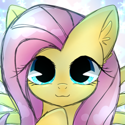 Size: 768x768 | Tagged: safe, artist:namaenonaipony, derpibooru import, fluttershy, pegasus, pony, :3, cute, female, looking at you, shyabetes, solo