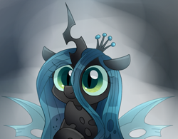 Size: 1293x1010 | Tagged: safe, artist:namaenonaipony, derpibooru import, queen chrysalis, changeling, changeling queen, cute, cutealis, female, looking at you, solo